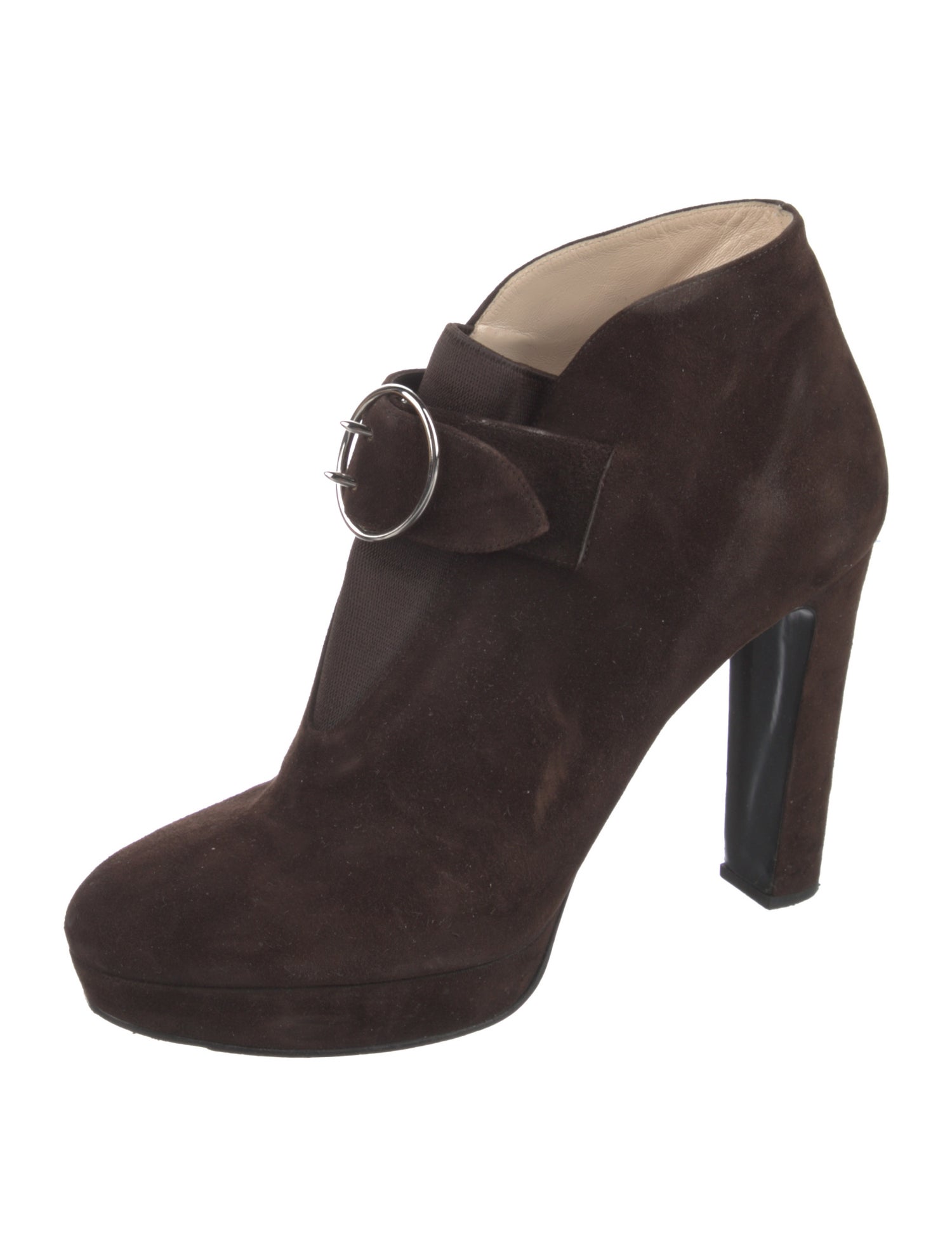 Prada Suede Lace-Up Boots