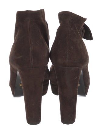 Prada Suede Lace-Up Boots