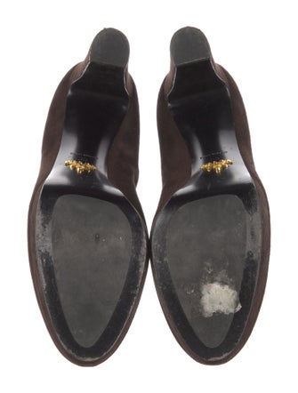 Prada Suede Lace-Up Boots