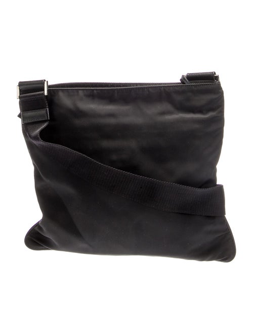 Prada Enameled Metal Triangle Messenger Bag