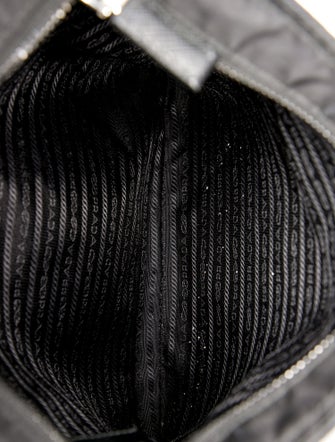 Prada Enameled Metal Triangle Messenger Bag