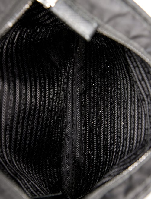 Prada Enameled Metal Triangle Messenger Bag