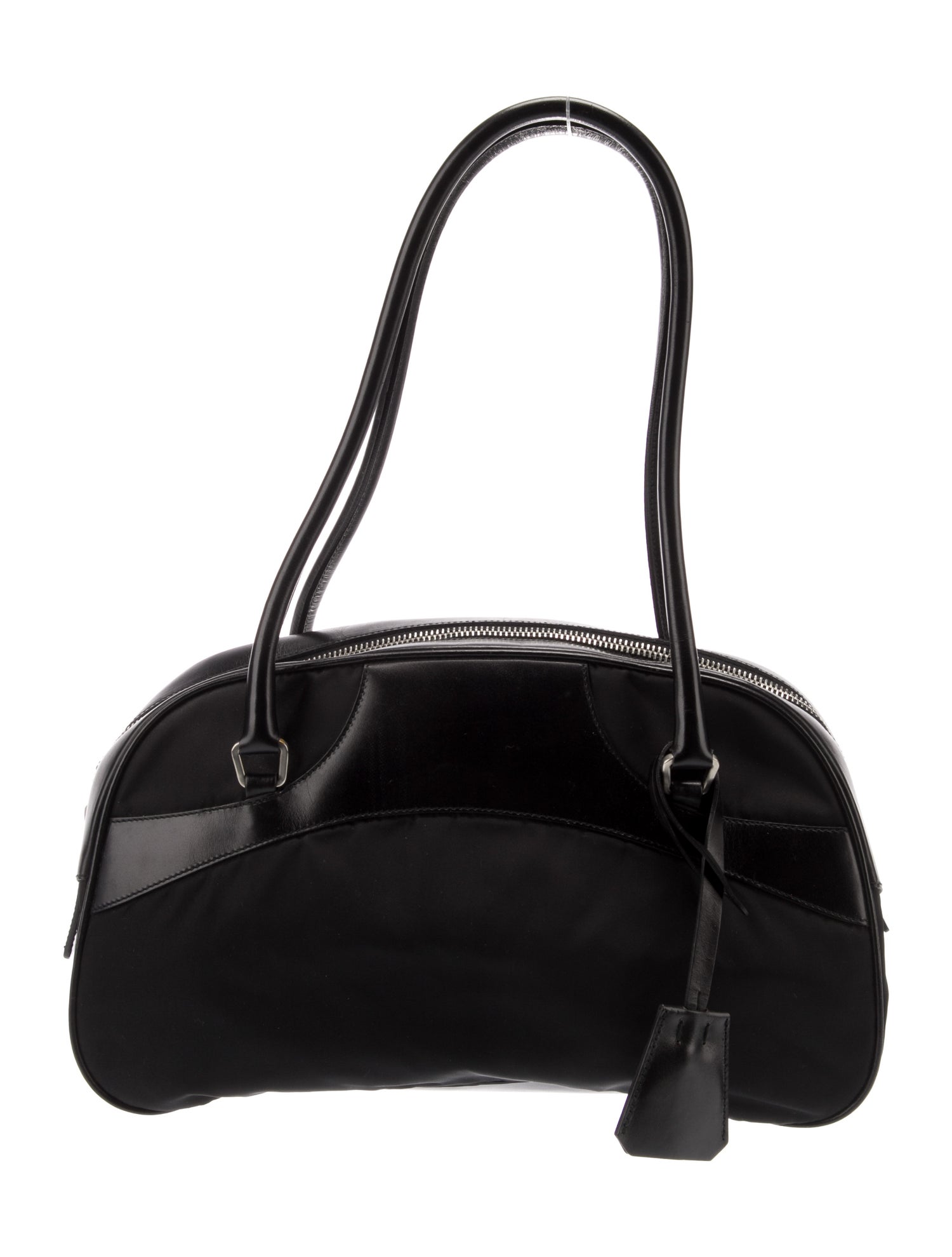 ビンテージ PRADA  TESSUTO EASY  バッグ Prada Black Tessuto Easy Shoulder Bag Leather Pony-style