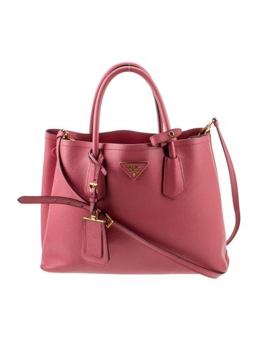 Prada Totes Saffiano Leather Double Bag Medium