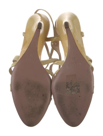 Prada Patent Leather Slingback Sandals