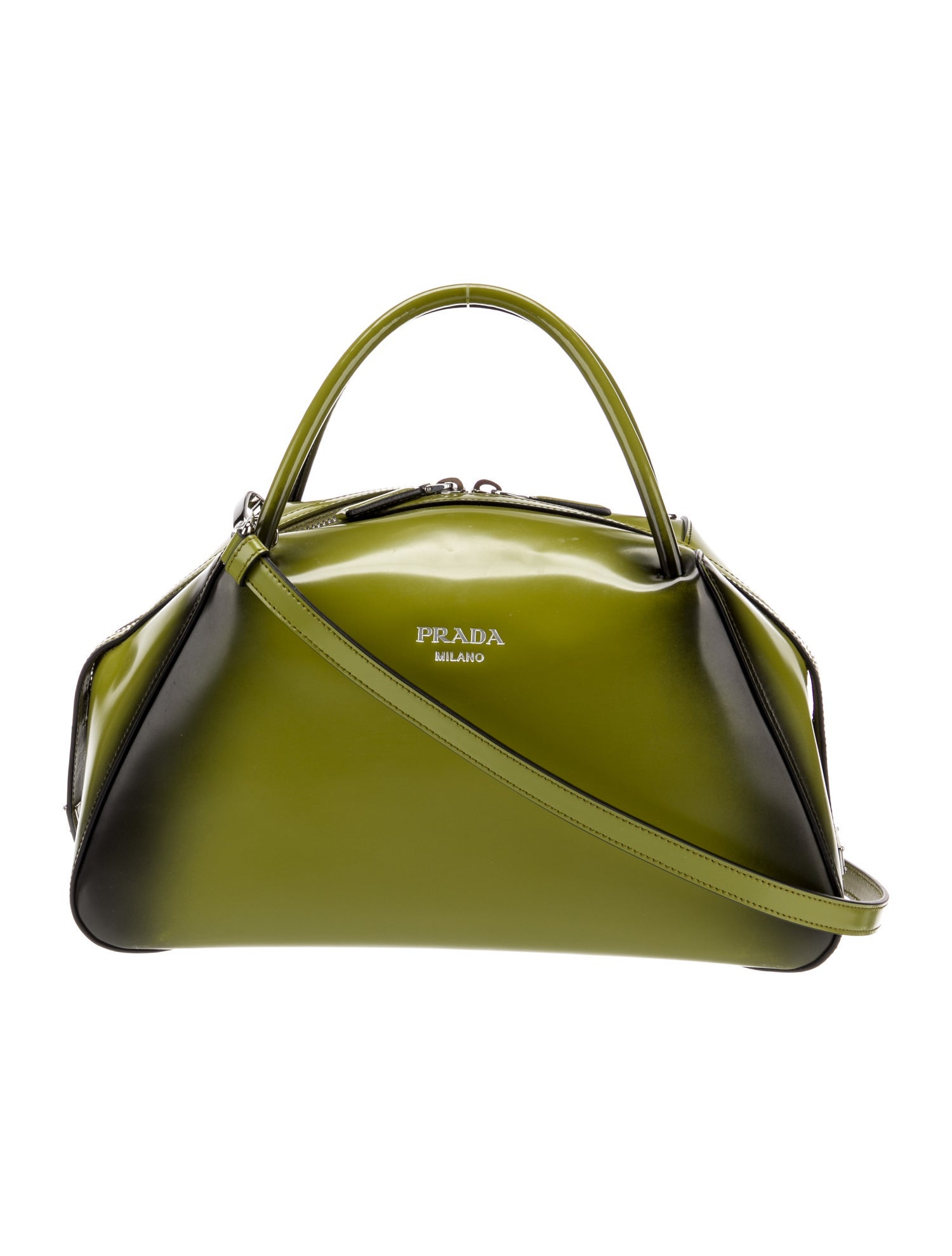 パンプス PRADA BRUSHED LEATHER DECOLLETE IN FIR GREEN Prada Brushed leather décolleté in fir green | TheDoubleF
