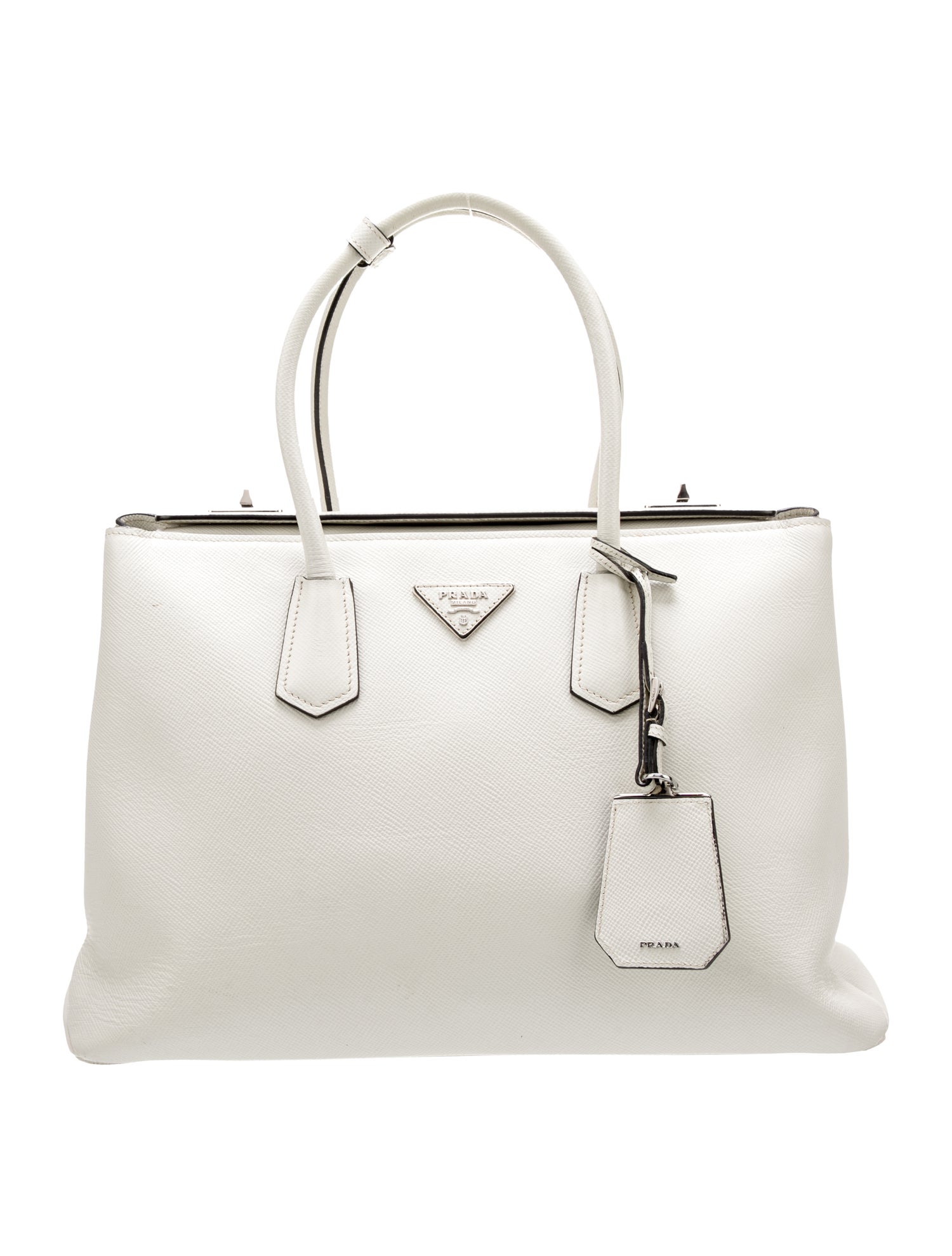 【PRADA】 White Leather Handbag Prada White Leather Small Handbag | italist