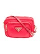 Prada Enameled Metal Triangle Crossbody Bag