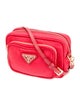 Prada Enameled Metal Triangle Crossbody Bag