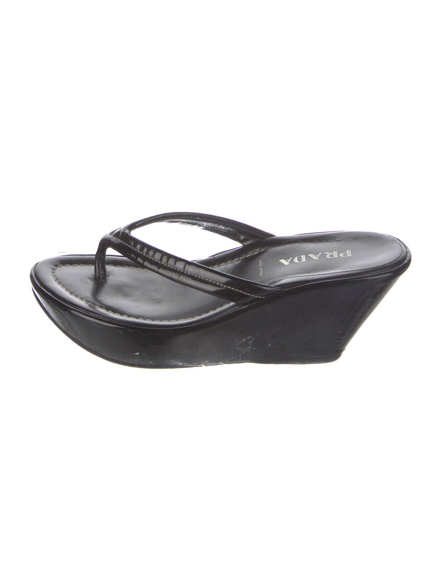Prada Patent Leather Slides