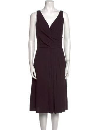 Prada V-Neck Midi Length Dress