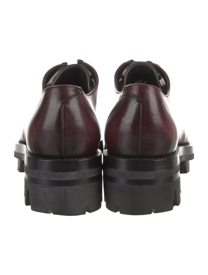 Prada Leather Derby Shoes Brown Oxfords, Shoes PRA1016293 The