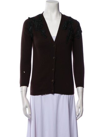 Prada Cashmere V-Neck Sweater