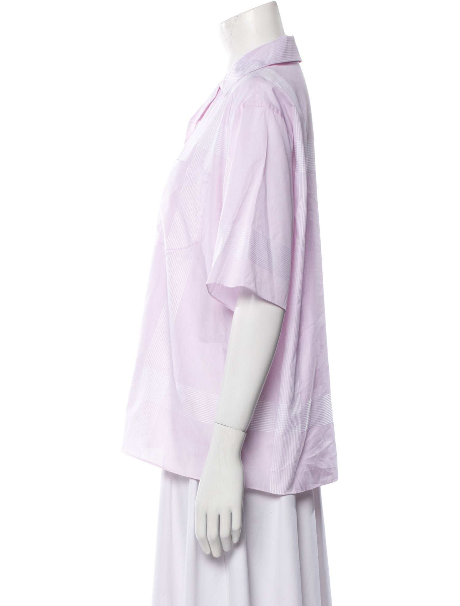 Prada 2024 Three-Quarter Sleeve Button-Up Top