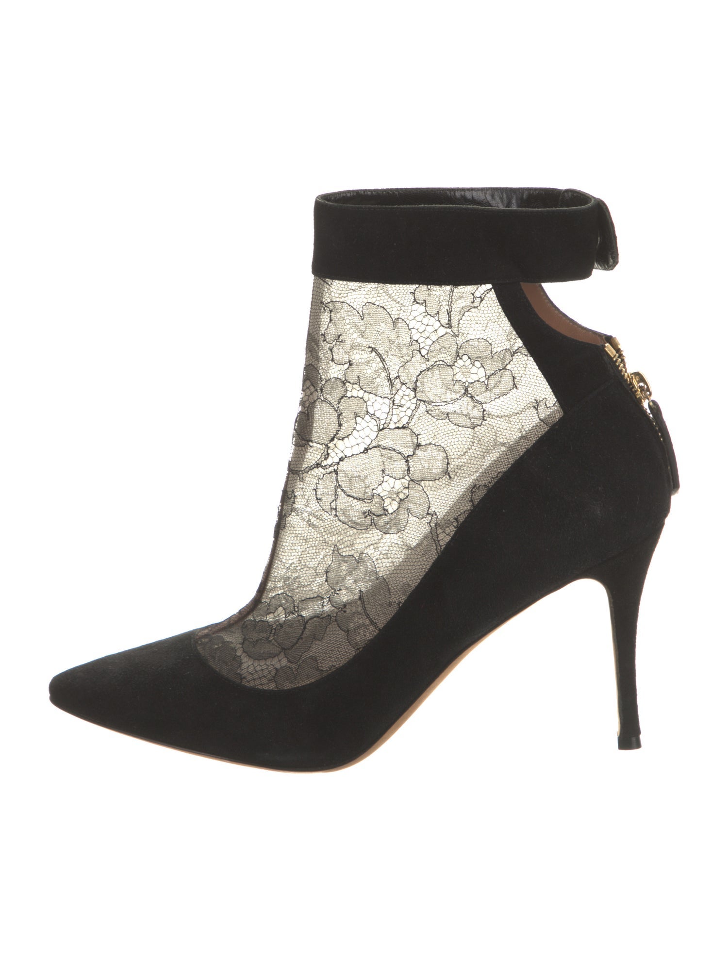 Prada Suede Lace Pattern Boots