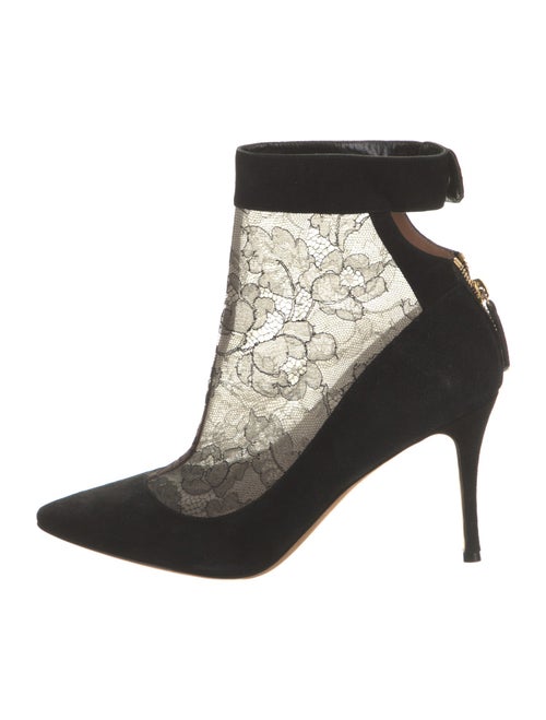 Prada Suede Lace Pattern Boots