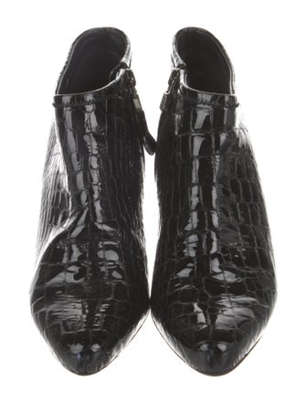 Prada Patent Leather Animal Print Boots