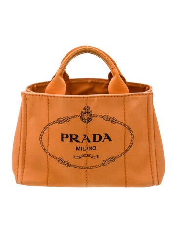 Prada Totes Enameled Metal Triangle Top Handle Bag Small
