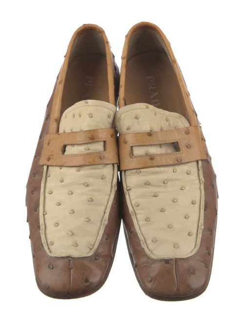 Prada Ostrich Loafers