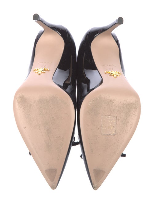 Prada Patent Leather Bow Accents Pumps