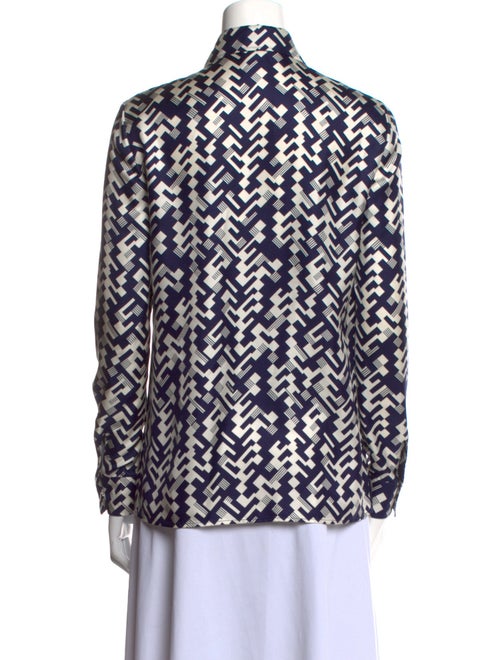 Prada 2020 Silk Button-Up Top