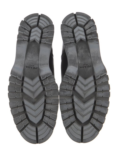 Prada Leather Eyelet Trim Chelsea Boots