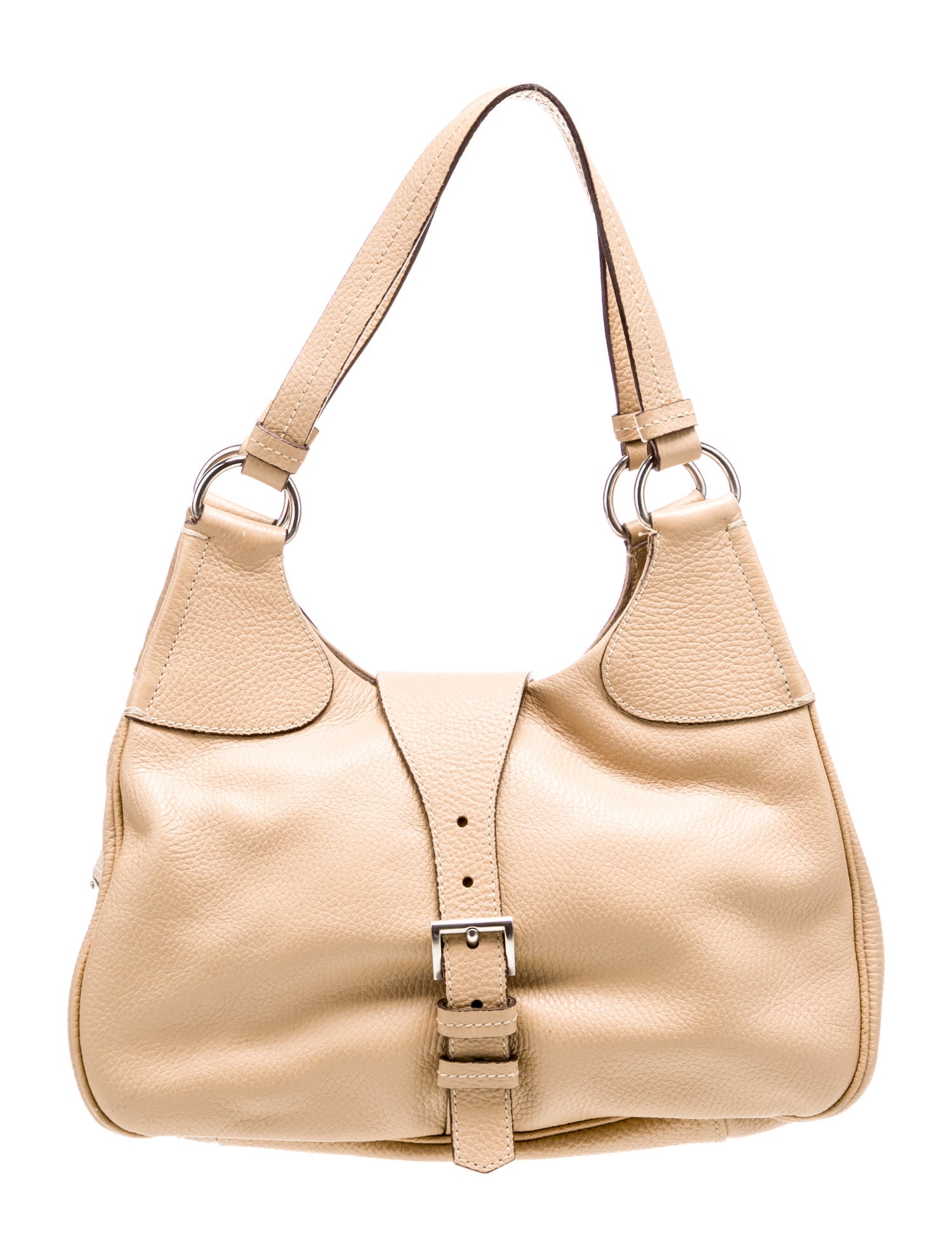 Prada Enameled Metal Triangle Hobo