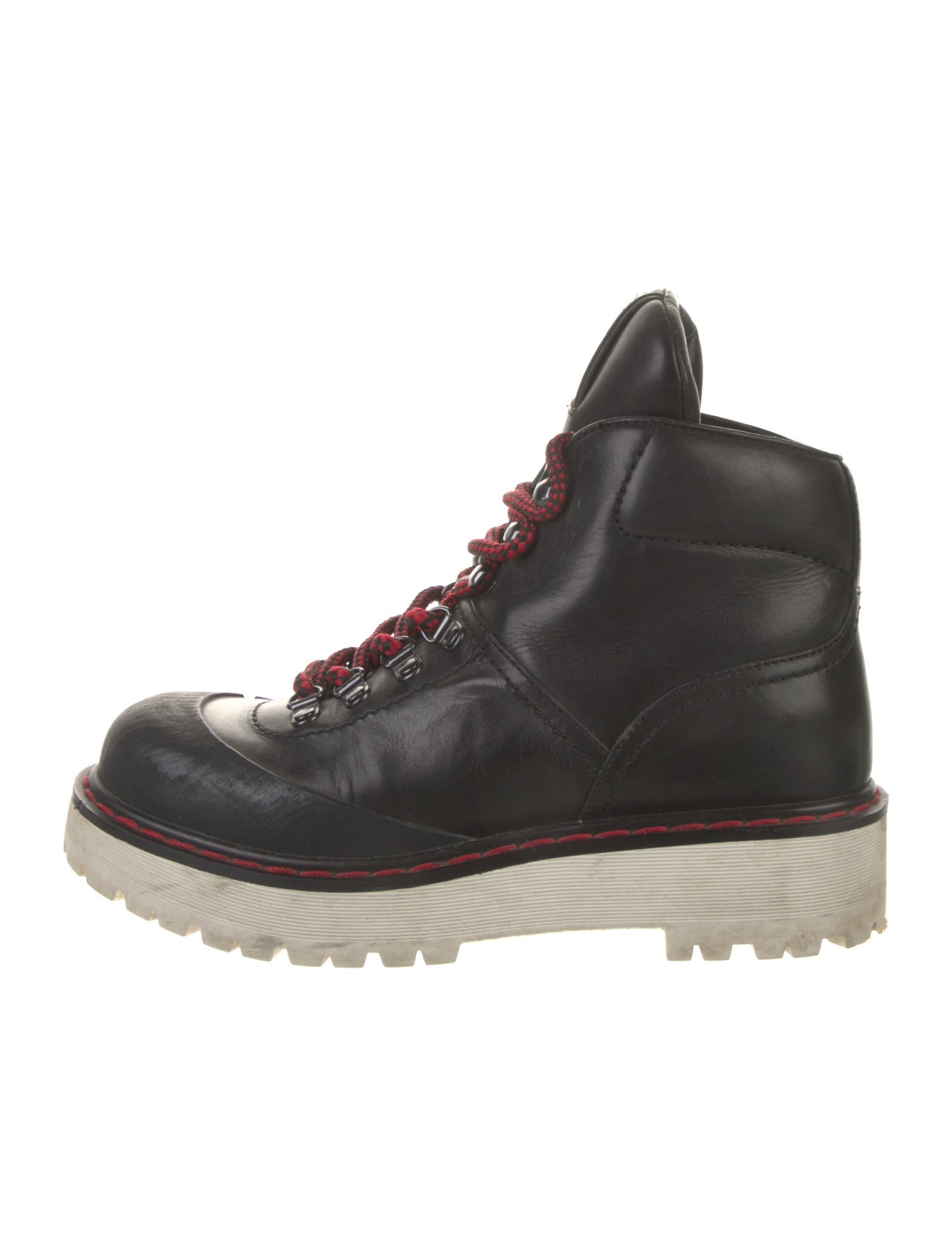 Prada Leather Combat Boots