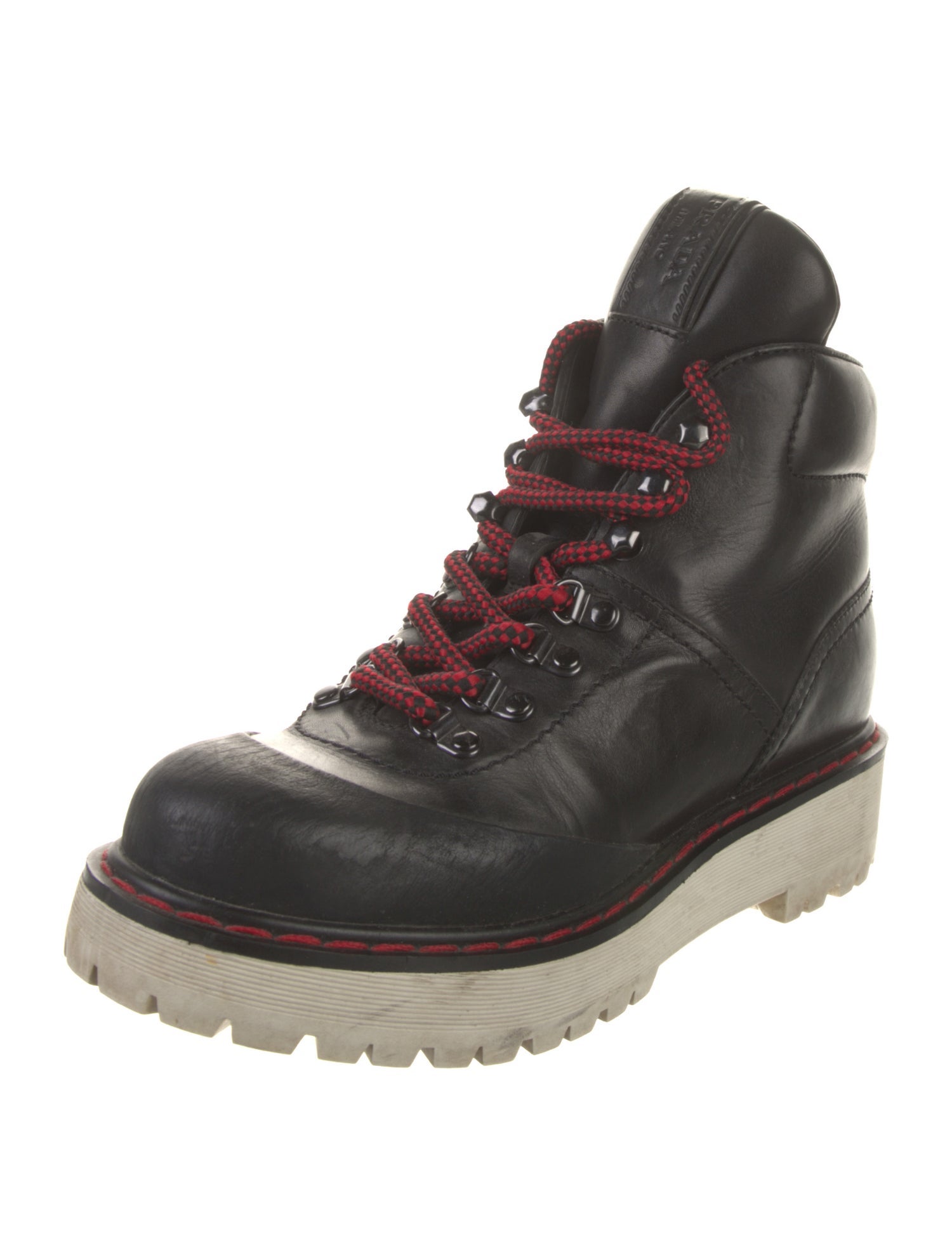 Prada Leather Combat Boots
