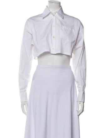 Prada 2022 Long Sleeve Crop Top