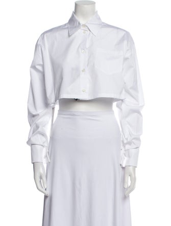 Prada 2022 Long Sleeve Crop Top