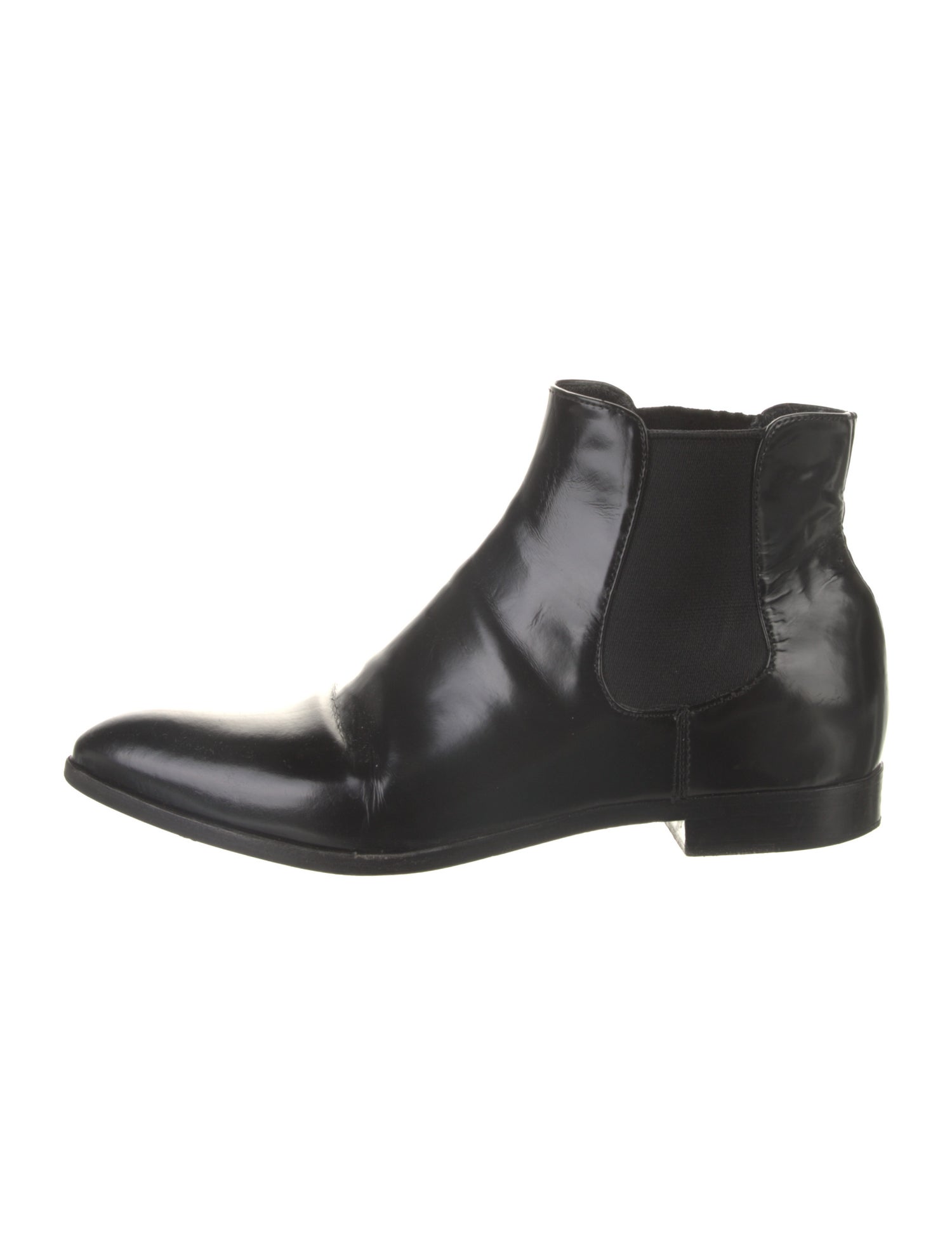 Prada Patent Leather Chelsea Boots
