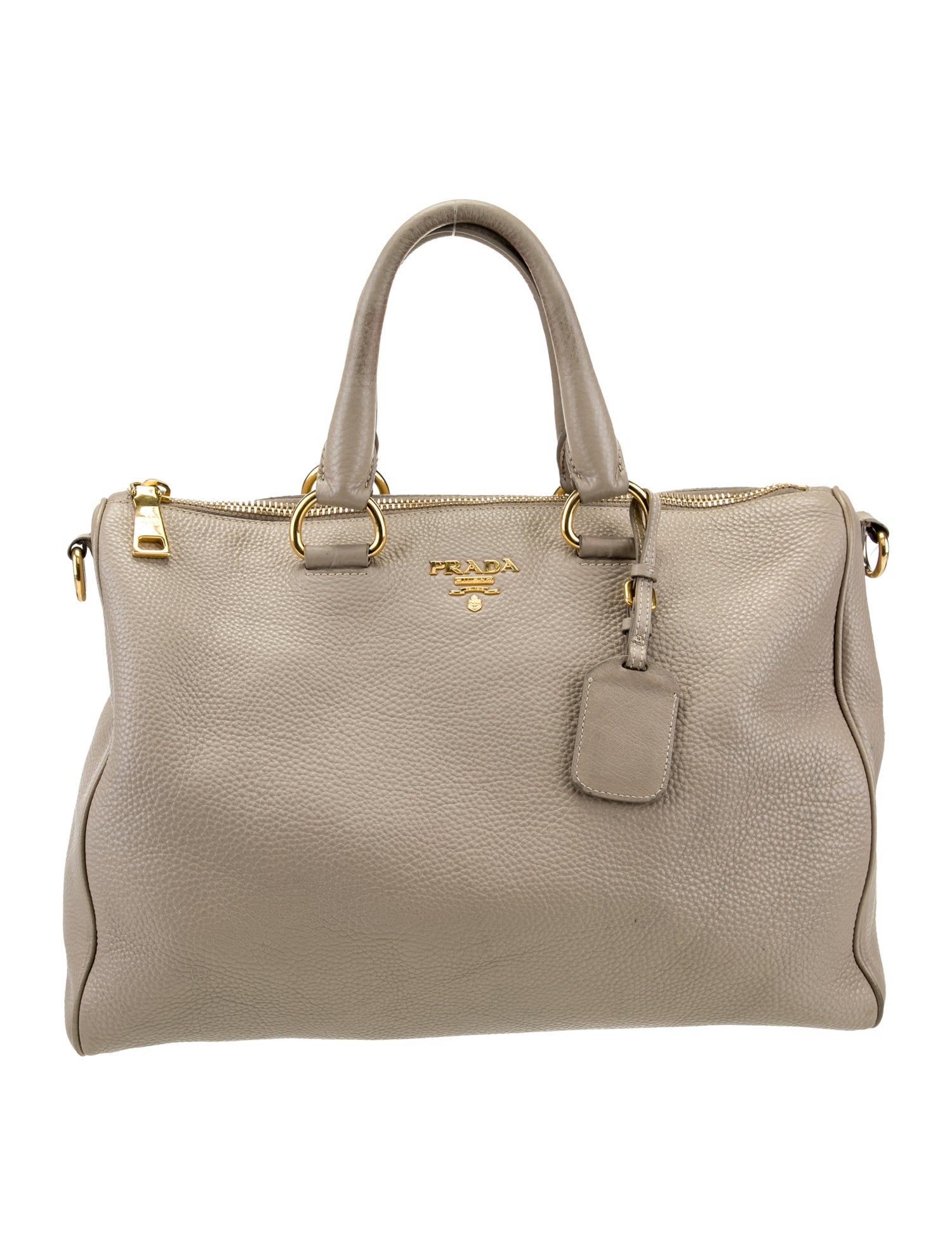 Prada Vitello Daino Leather two way tote - Neutrals Handle