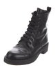Prada Leather Printed Combat Boots