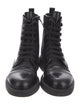 Prada Leather Printed Combat Boots