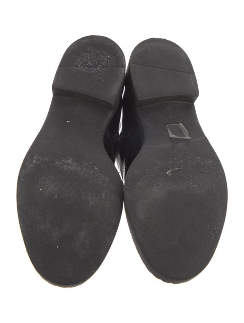 Prada Leather Printed Combat Boots