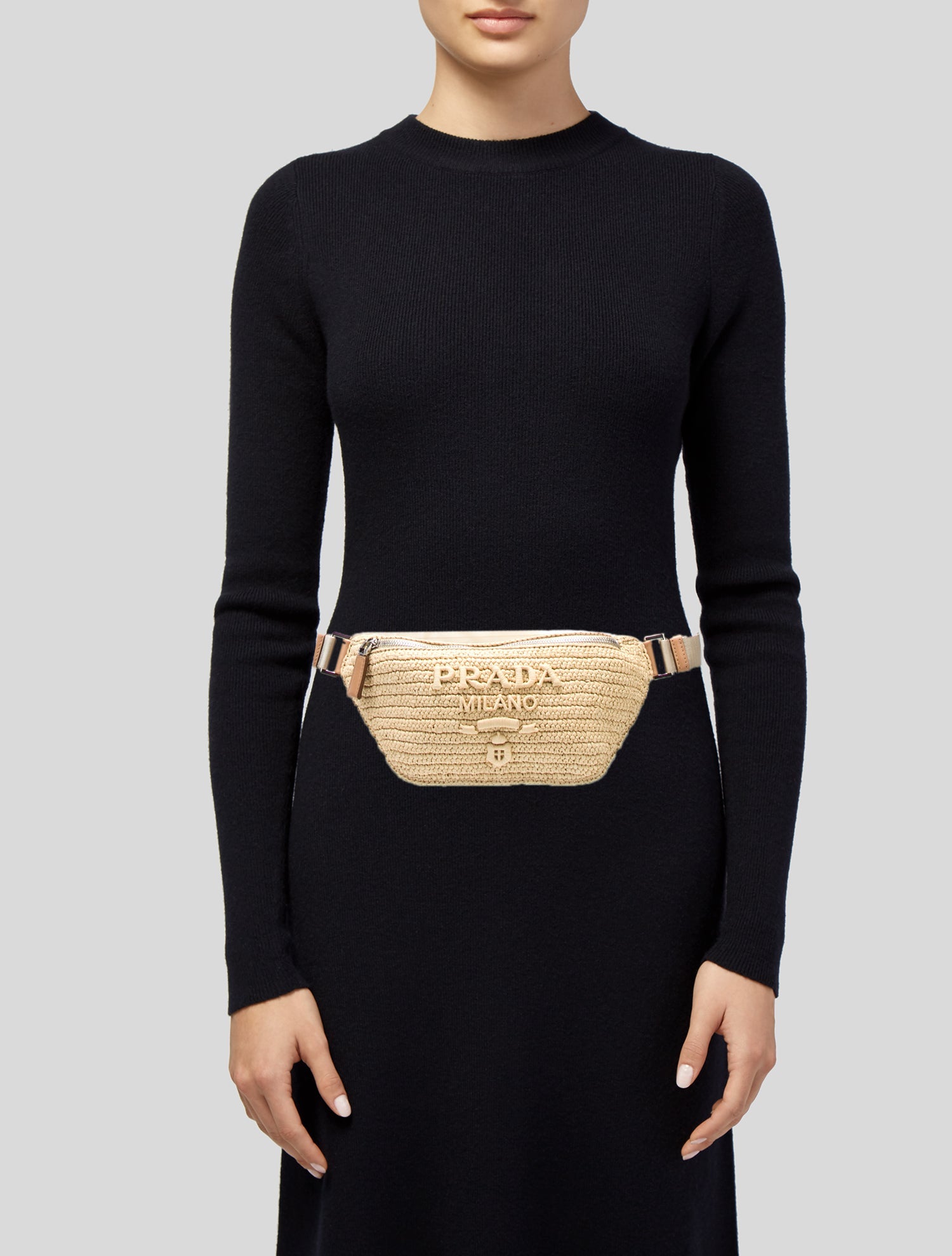 Prada Raffia Belt Bag - Neutrals Waist Bags, Bags