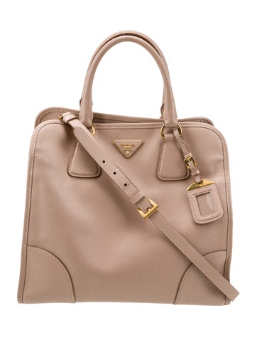 Prada Handle Bags Saffiano Leather Top Bag