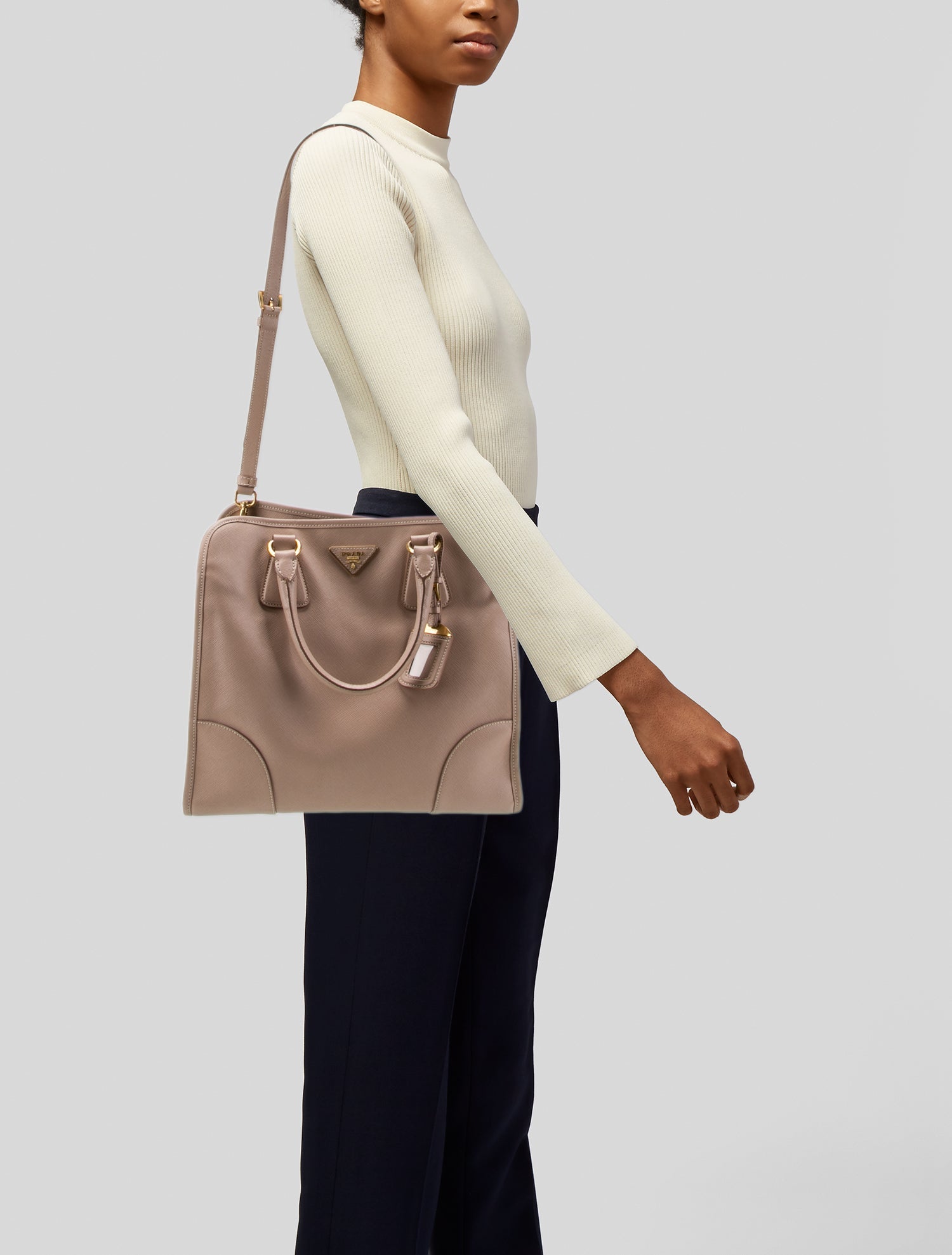 Prada Saffiano Leather Top Handle Bag