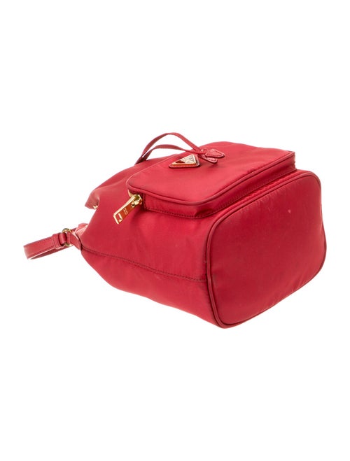 Prada Enameled Metal Triangle Bucket Bag