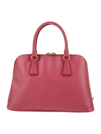 Prada Enameled Metal Triangle Promenade Medium