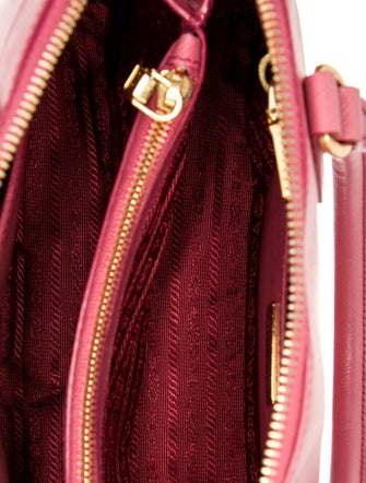 Prada Enameled Metal Triangle Promenade Medium