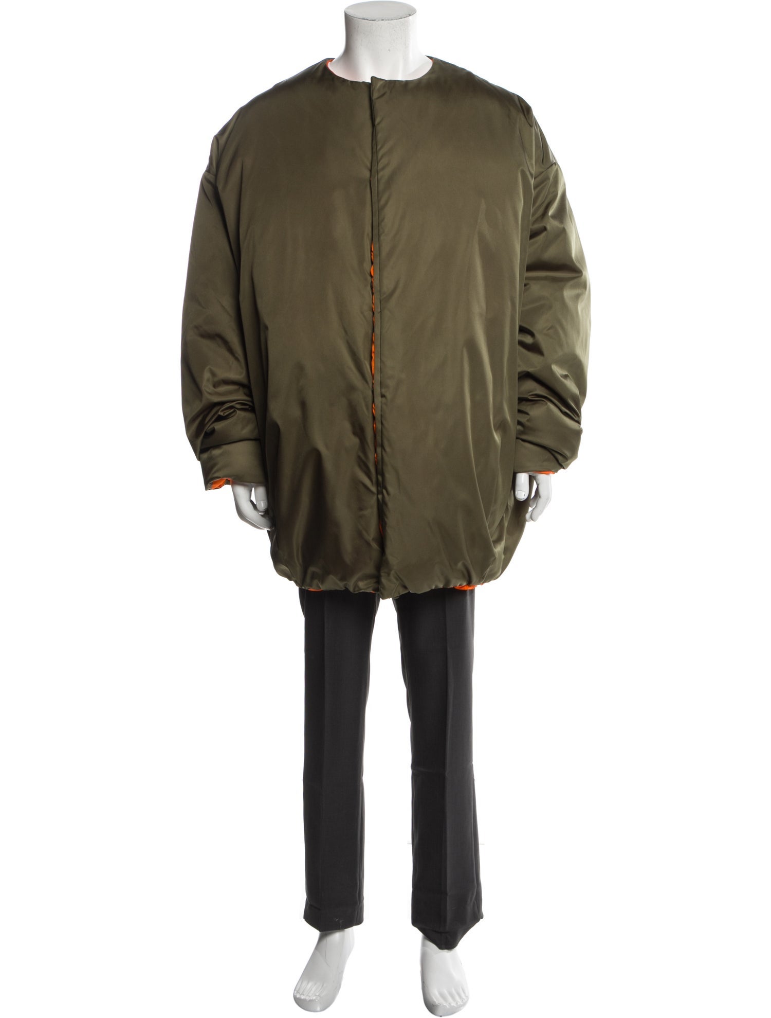 Prada 2023 Enameled Metal Triangle Bomber Jacket