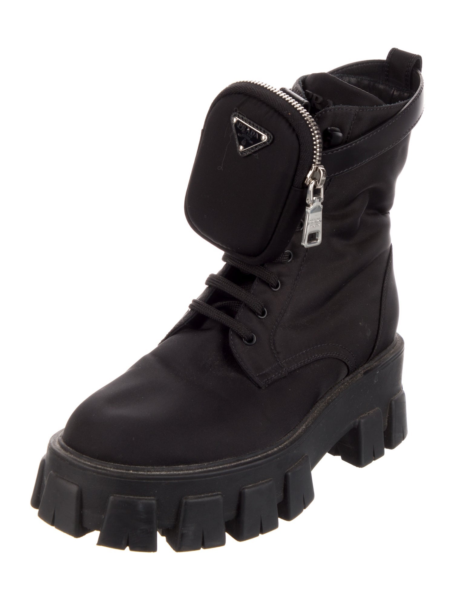 Prada Nylon Combat Boots