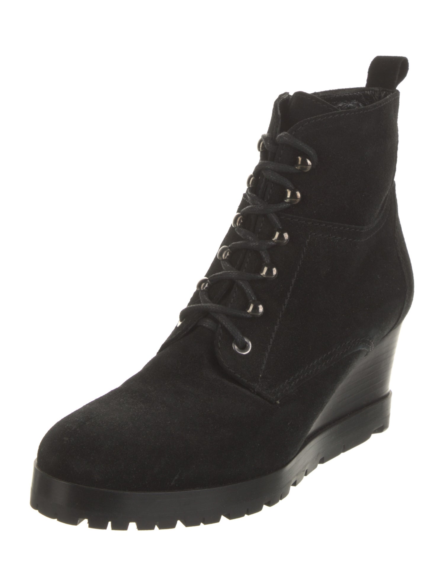 Prada Suede Lace-Up Boots