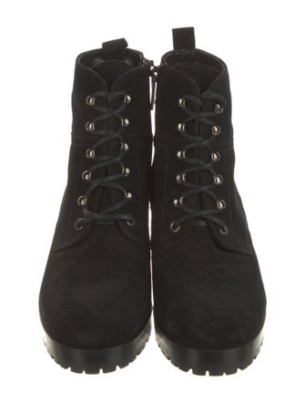 Prada Suede Lace-Up Boots