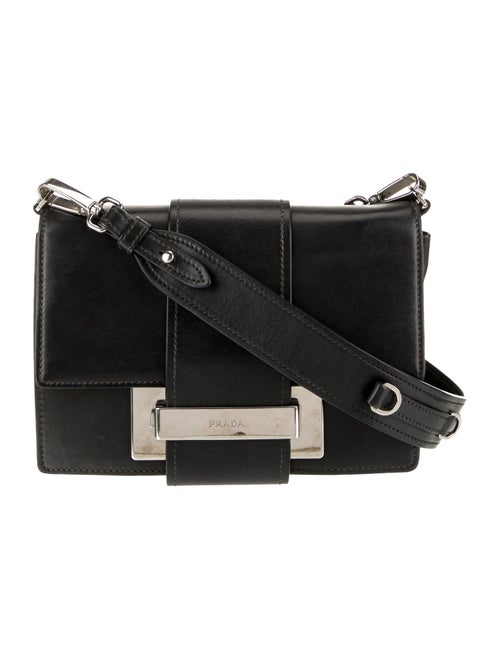 Prada City Calf Leather Metal Ribbon