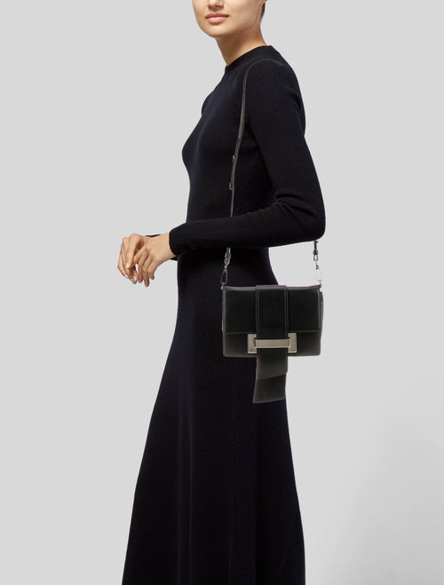 Prada City Calf Leather Metal Ribbon