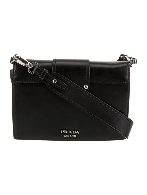 Prada City Calf Leather Metal Ribbon