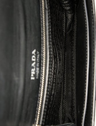 Prada City Calf Leather Metal Ribbon